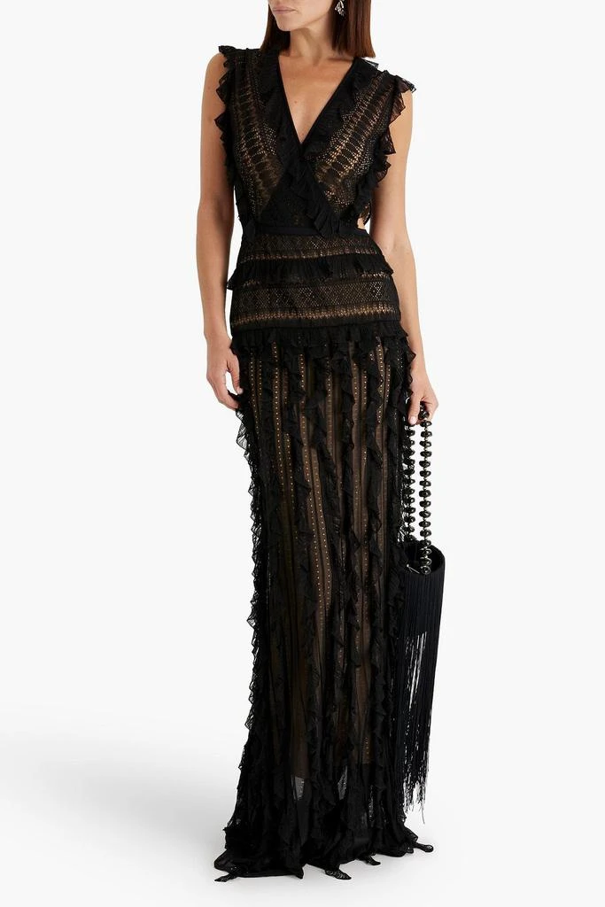 Zuhair Murad Ruffled crocheted lace gown 2
