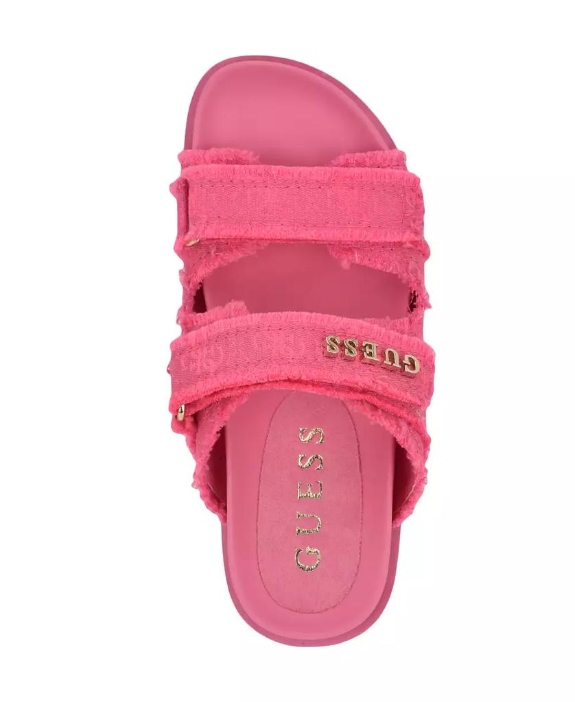 GUESS Women's Fabulon Two Strap Sporty Footbed Sandals