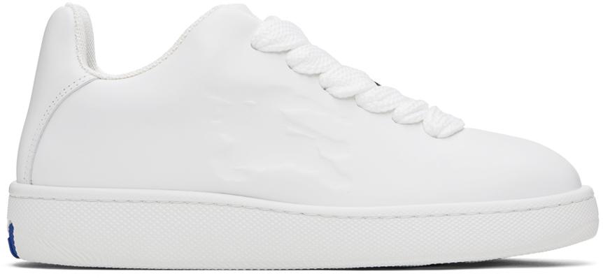 Burberry White Leather Box Sneakers IT-35.5 - Casual Shoes