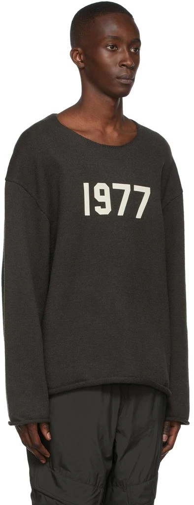 Essentials Black Raw Edge '1977' Sweater 2
