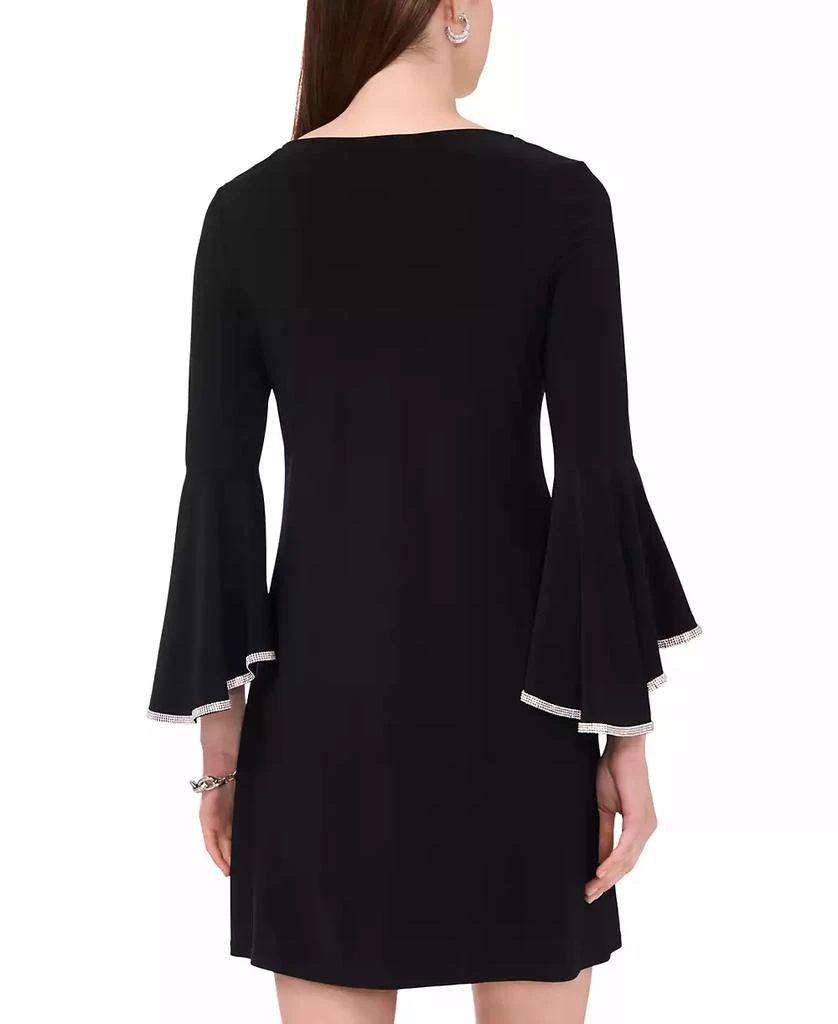 msk black dress Msk V-Neck Beaded Midi Dress - Black