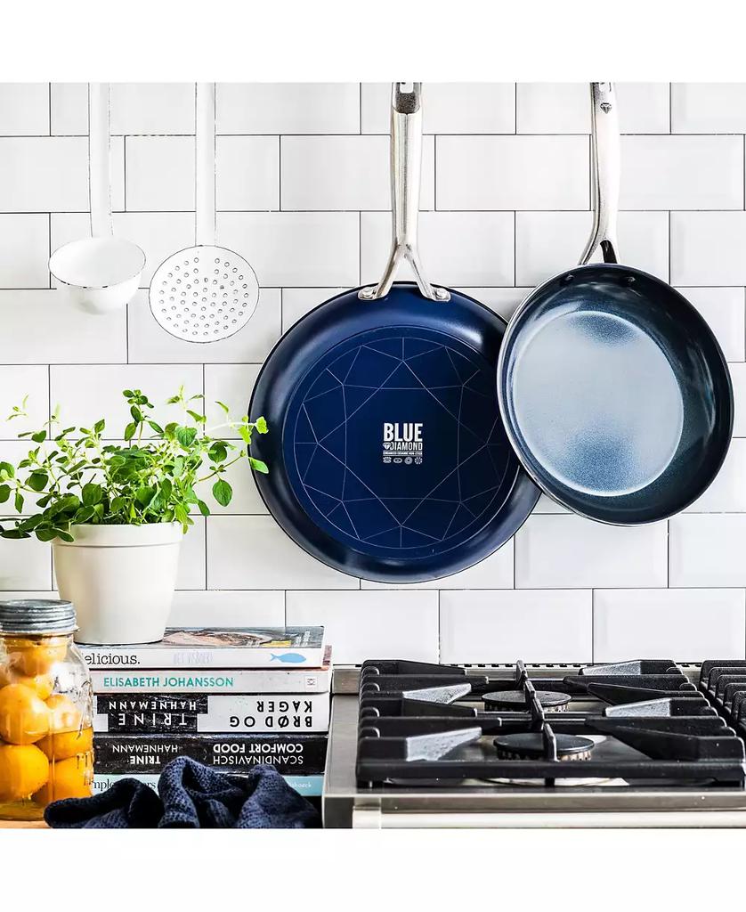 Blue Diamond Diamond-Infused 9.5" and 11" Frying Pan Set.