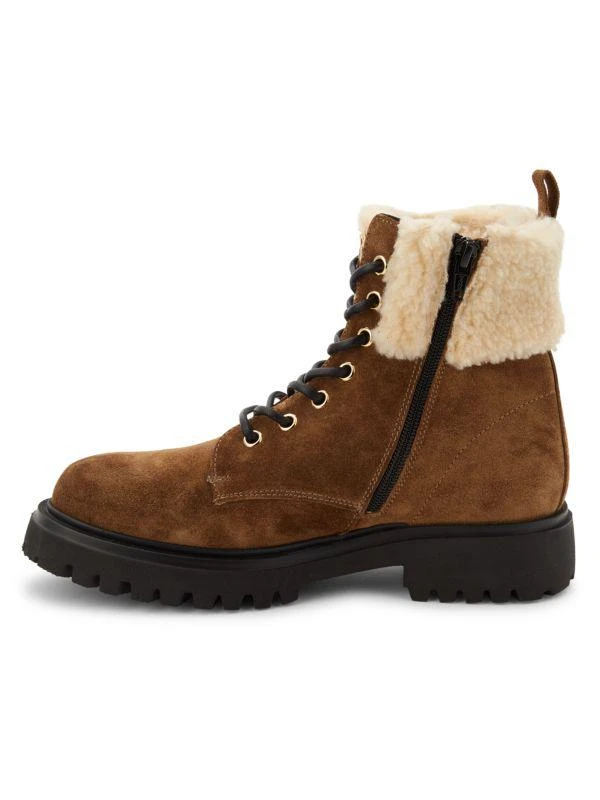 cavalli CLASS Faux Fur Lined Leather Ankle Boots 4