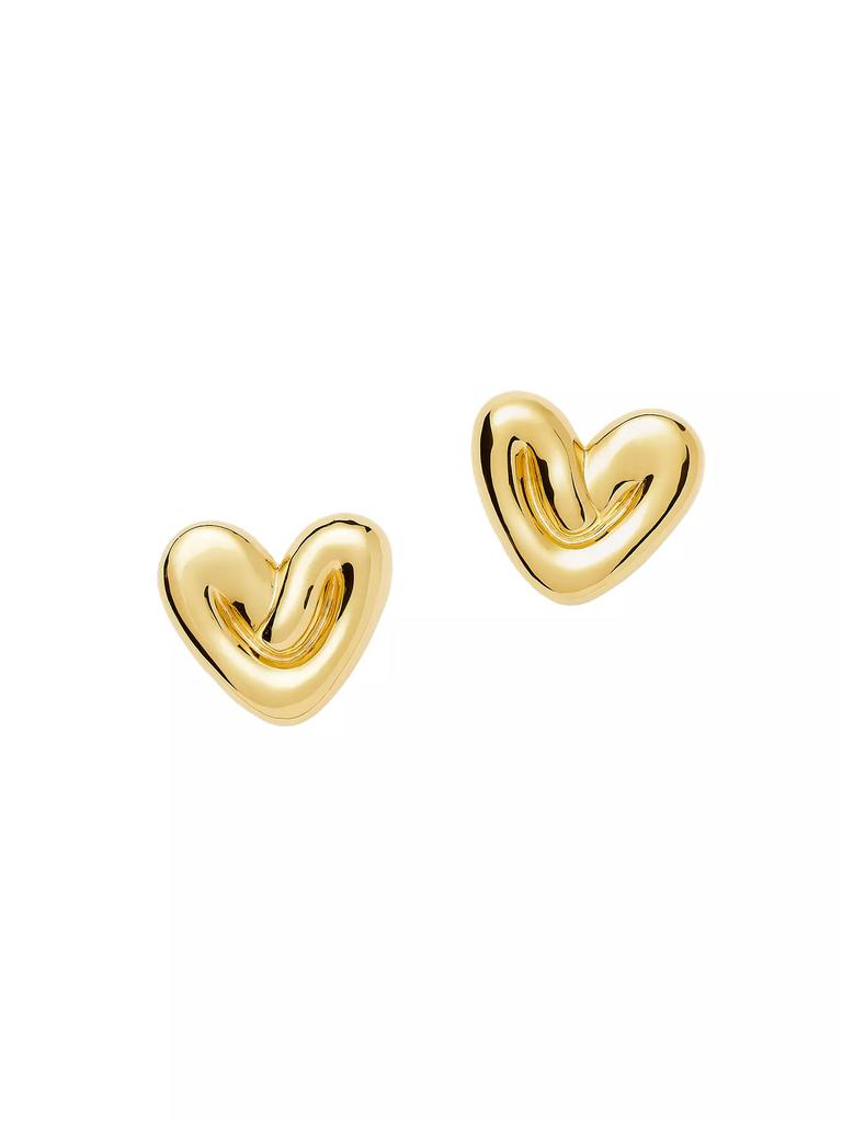 Missoma 18K-Gold-Plated Large Puffy Heart Stud Earrings