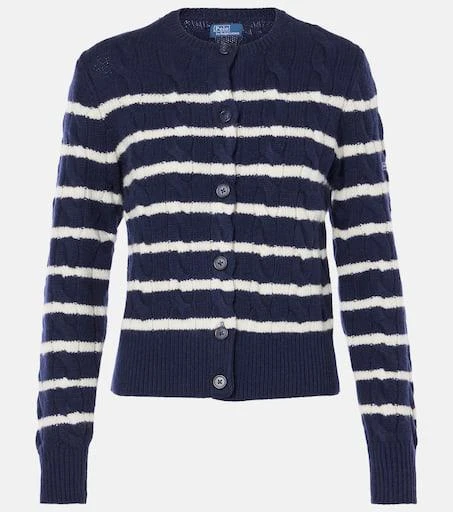 Ralph Lauren Striped wool and cashmere cardigan 1