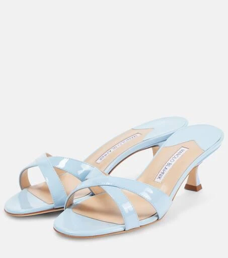 Manolo Blahnik Callamu 50 patent leather sandals 4