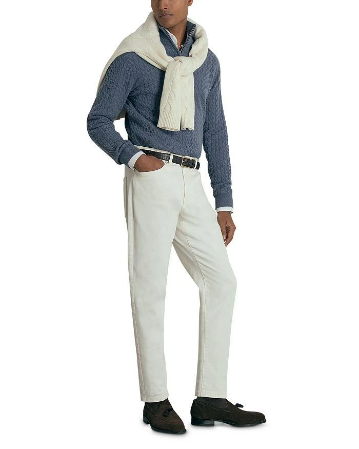 REISS Atelier Richmond Long Sleeve Half Zip Funnel Cable Cashmere Jumper 2