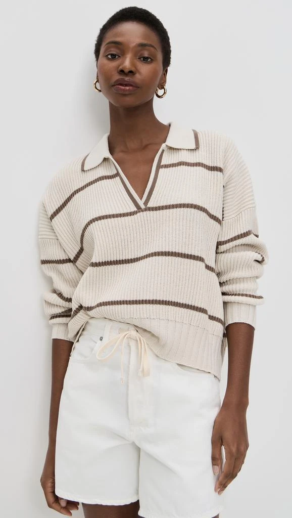 Splendid Splendid x Cella Jane Stripe Polo Sweater 1