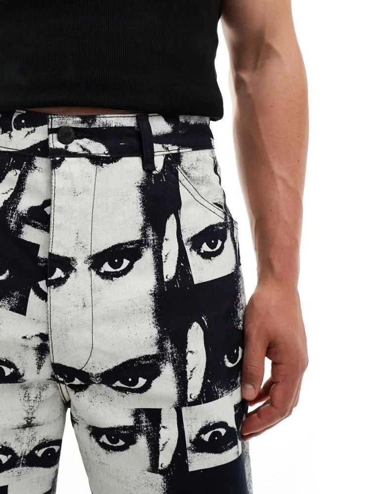 Levi's Levi's Skate jeans with all over print in white black 3