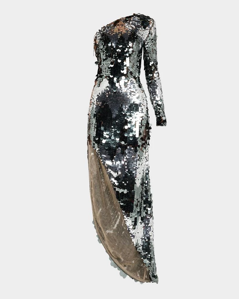 BRONX AND BANCO Farah One-Shoulder Bodycon Sequin Gown 1