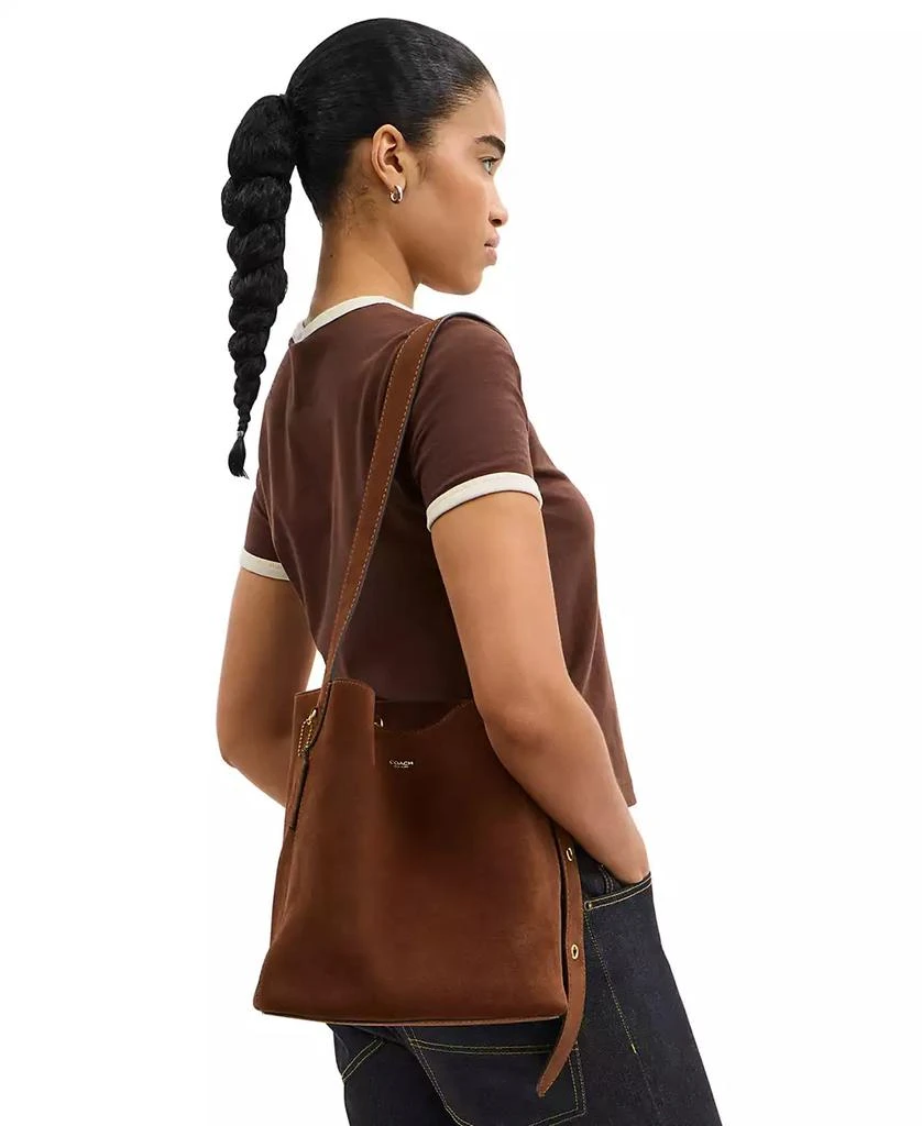 Coach Bleecker Medium Suede Bucket Bag 3