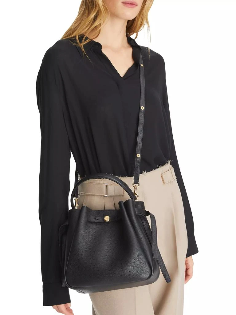 Tory Burch Romy Pebbled Leather Bucket Bag 3