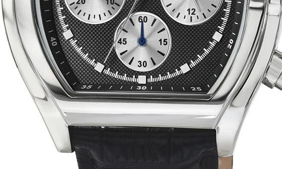 Porsamo Bleu Roman Chronograph Croc Embossed Leather Strap Watch, 42mm 5