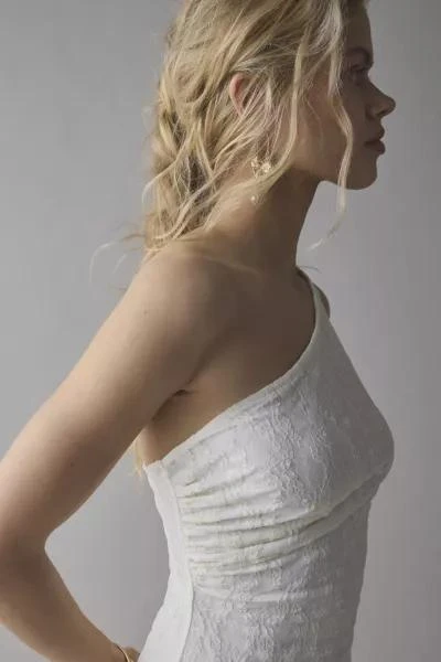 Urban Outfitters UO Michelle Lace Asymmetrical One-Shoulder Mini Dress 4