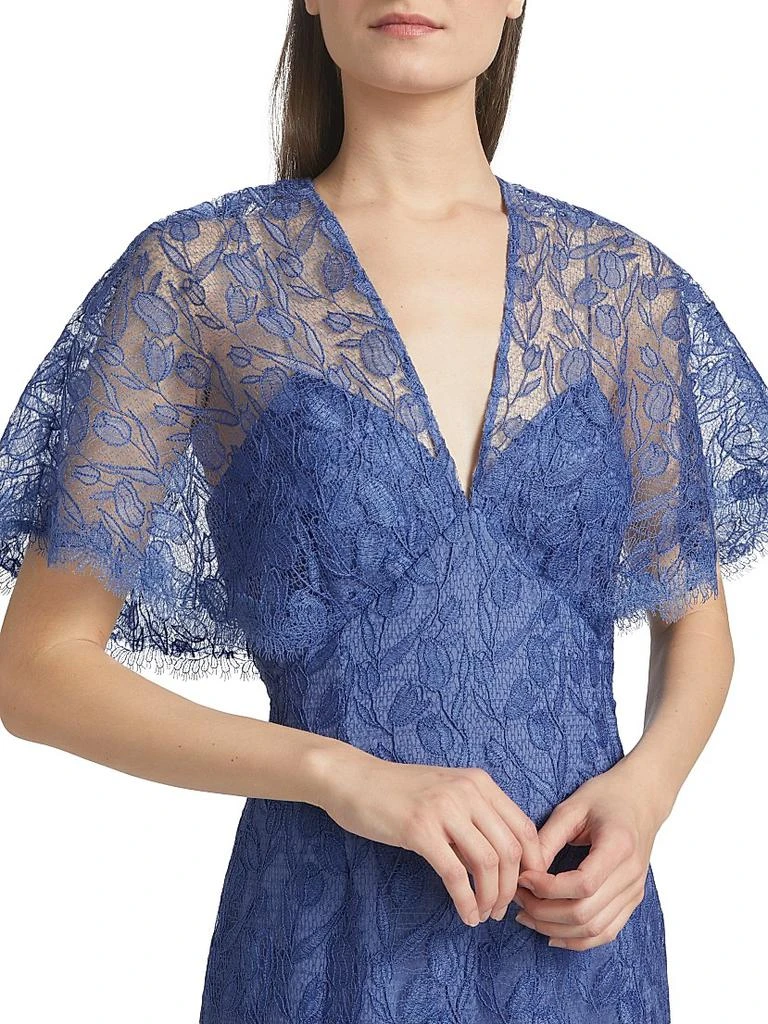 LELA ROSE Lace V-Neck A-Line Cocktail Dress 6
