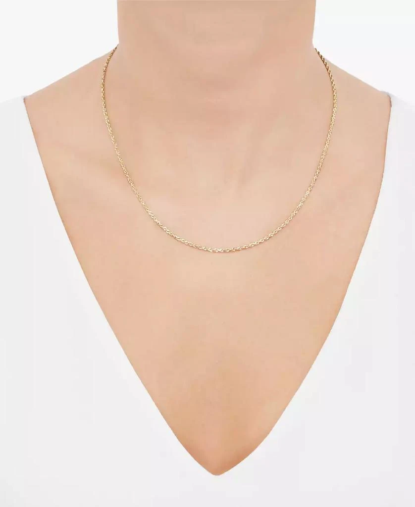 Macy
s Polished Rope Link 18" Chain Necklace (1-3/4mm) in 14k Gold 2