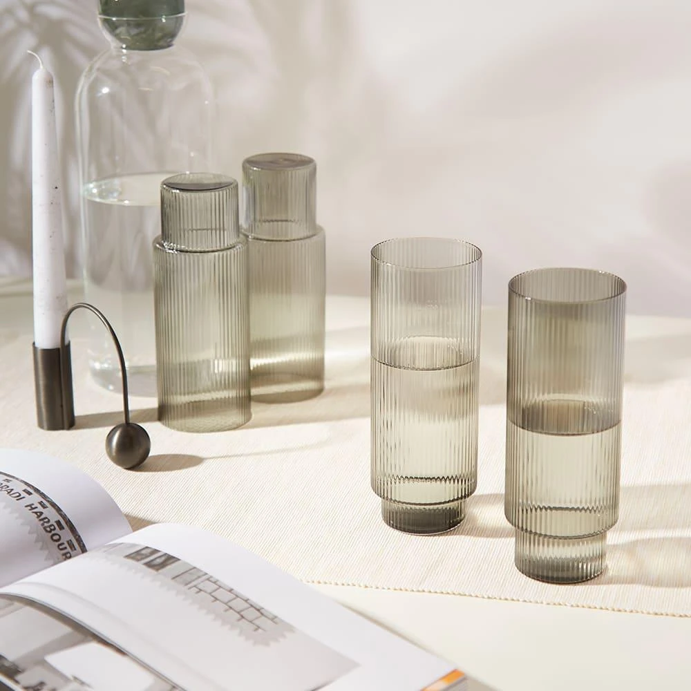 Ferm Living ferm LIVING Ripple Long Drink Glass - Set of 4 4