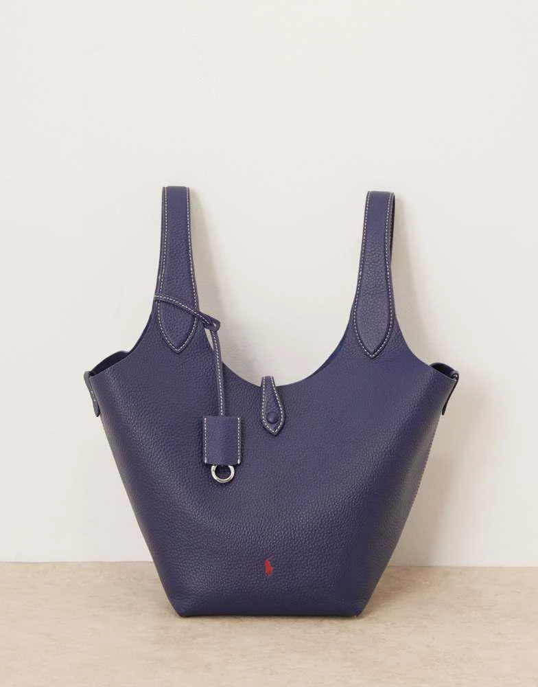 Ralph Lauren Polo Ralph Lauren Play pebble 100% leather medium tote bag in ink 4