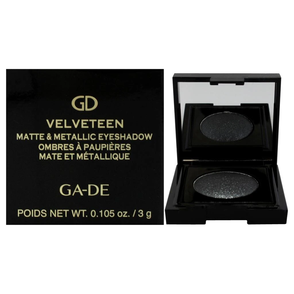 GA-DE Velveteen Matte and Metallic Eyeshadow - 230 Glam Noir by  for Women - 0.105 oz Eye Shadow 2