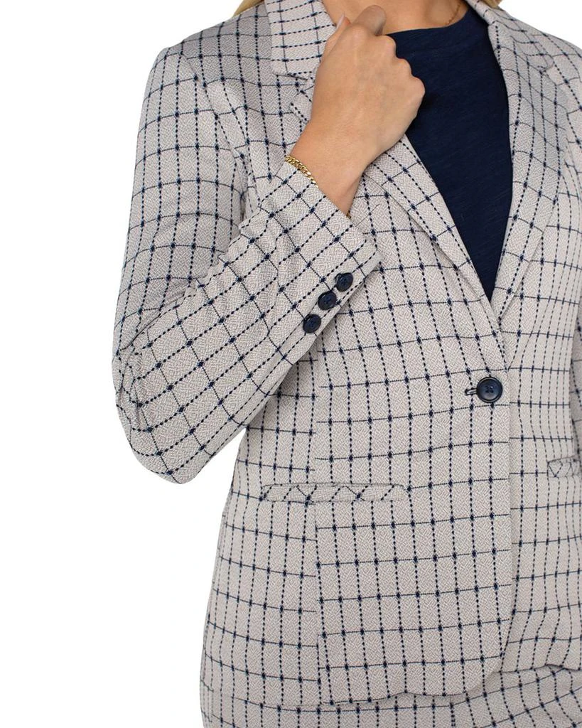 Liverpool Los Angeles Fitted Grid Jacquard Blazer 5