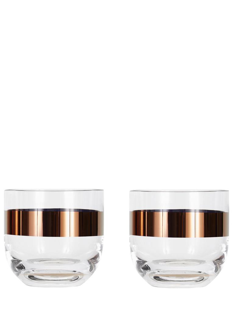 TOM DIXON Set Of 2 Tank Whiskey Glasses