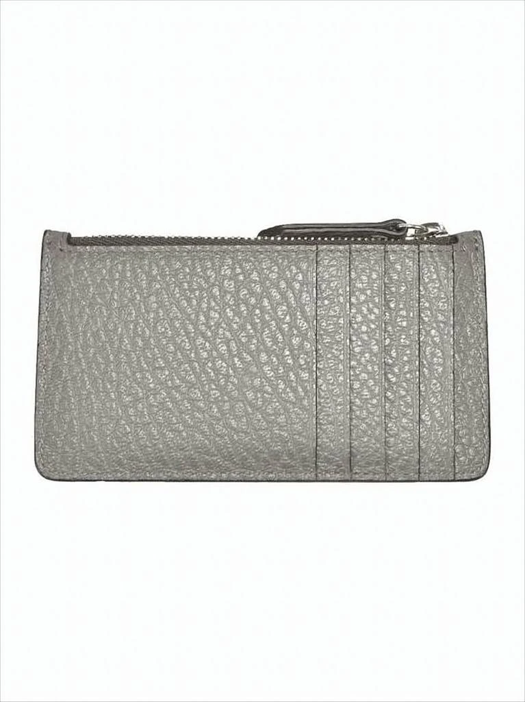 MAISON MARGIELA Textured Calf Leather Wallet with Zippered Closure 2