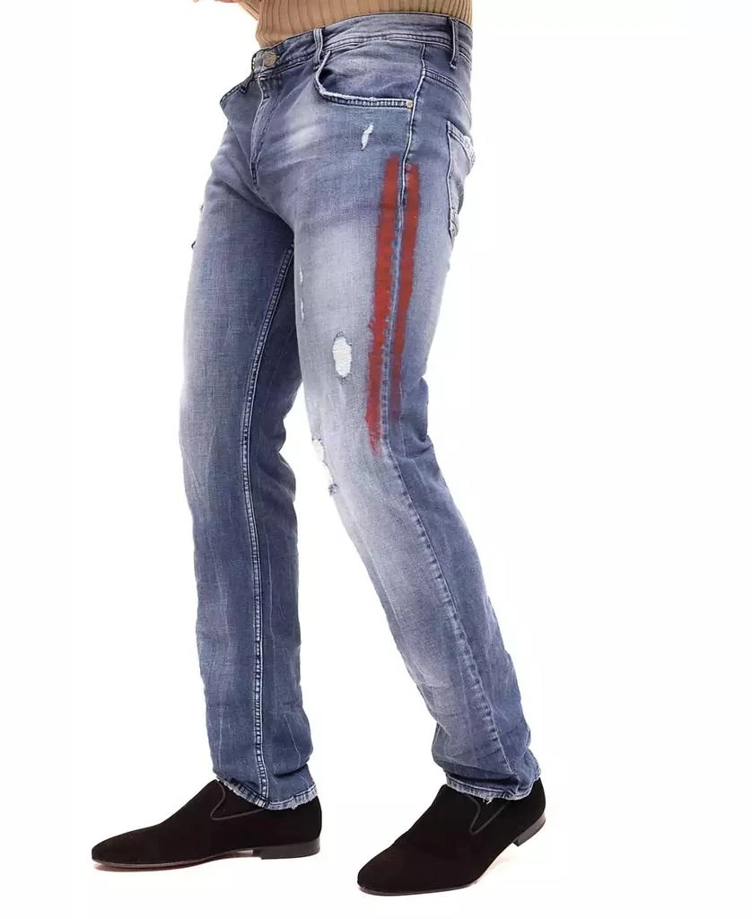 RON TOMSON Men's Modern Stripe Denim Jeans 5