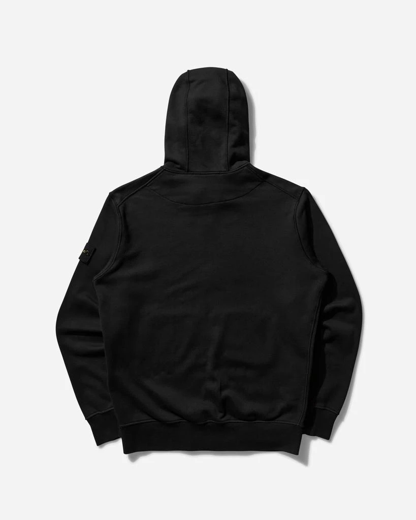 Stone Island Men's Garment Dyed Zip Up Hoodie Black 2