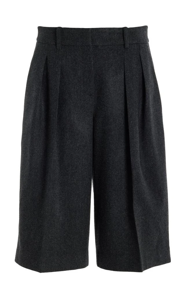 Michael Kors Michael Kors Collection - Tailored Wool-Flannel Longline Shorts - Dark Grey - US 6 - Moda Operandi 1