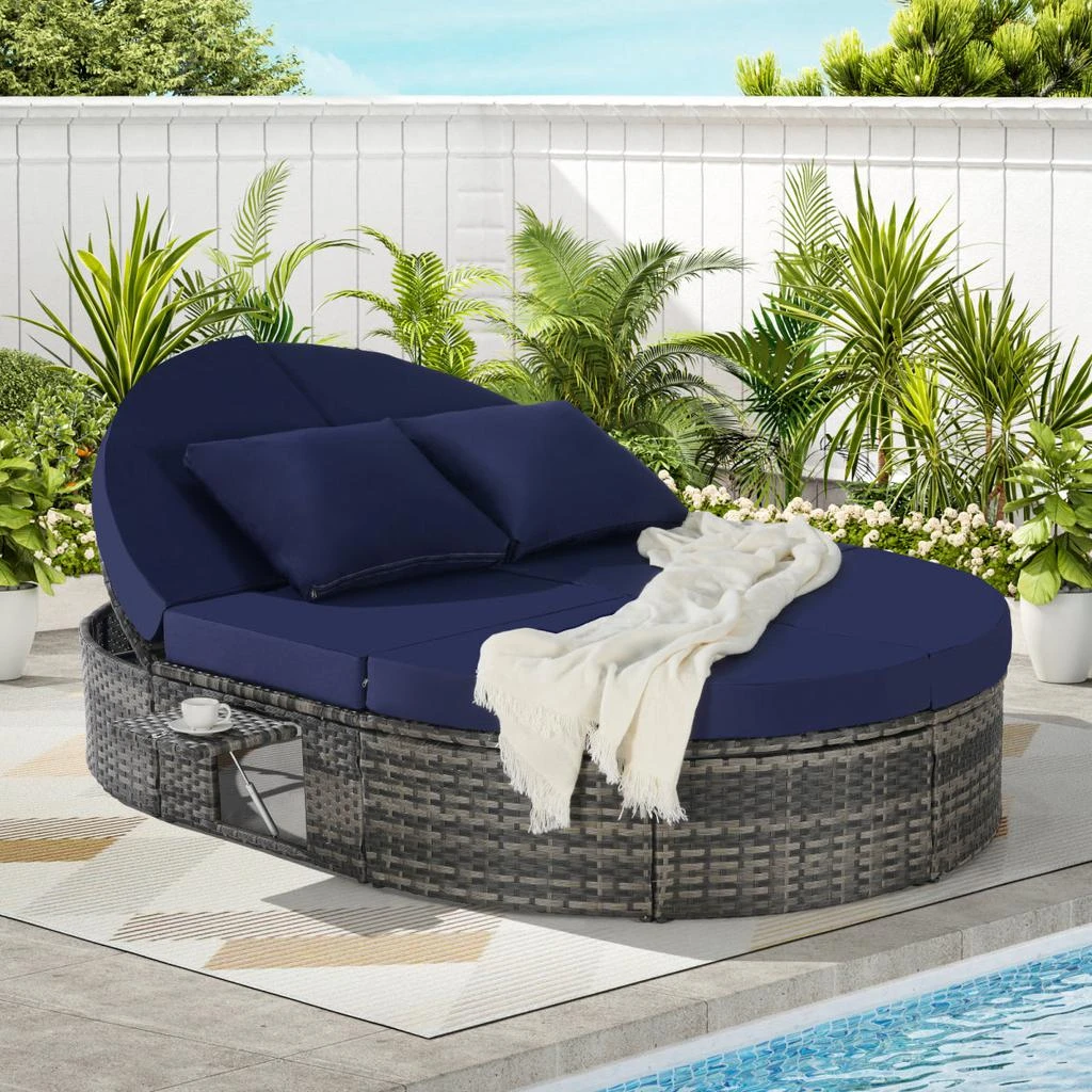 Streamdale Furniture Streamdale Queen Oat Boucle Wingback Platform Bed