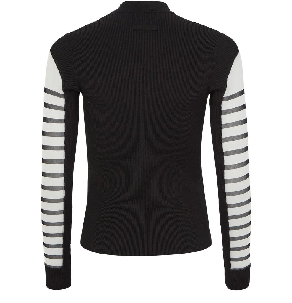 Jean Paul Gaultier The Mariniere long sleeves mix mesh pullover 3