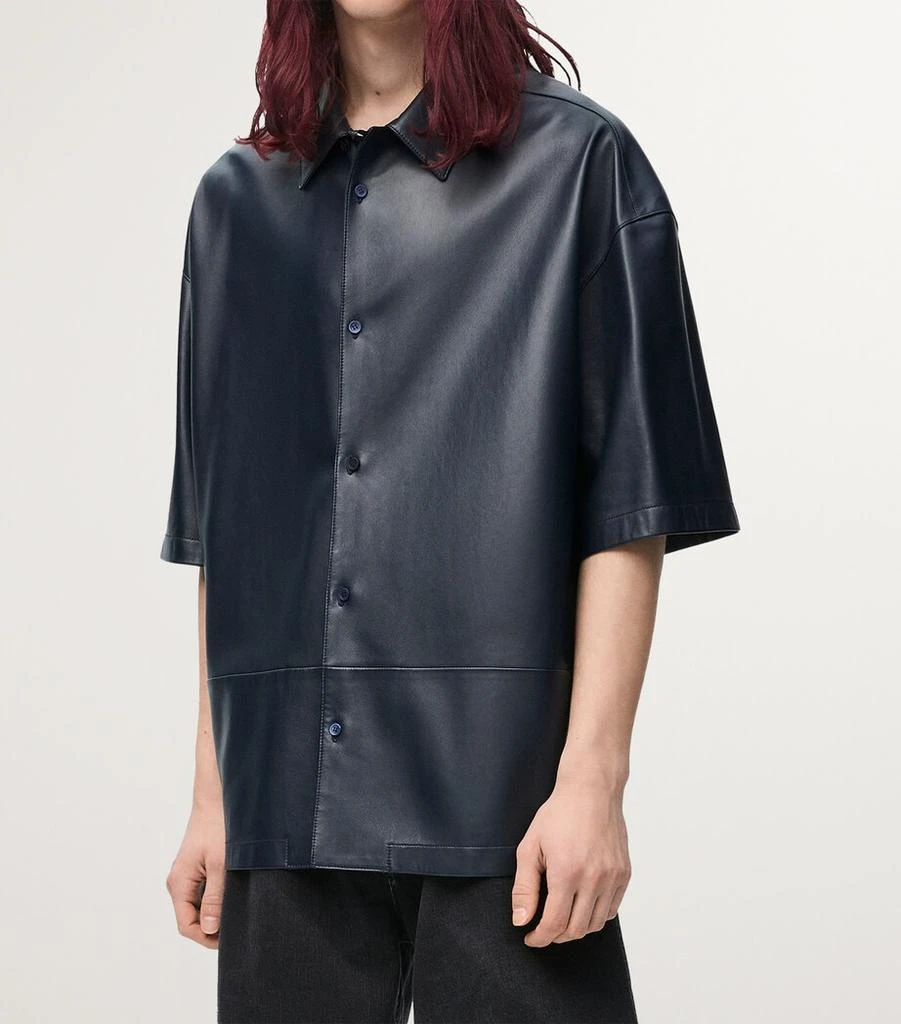 Loewe Leather Short-Sleeve Shirt 3