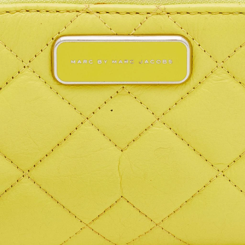 Marc Jacobs Marc by Marc Jacobs Yellow Quilted Leather Zip Around Wallet 5
