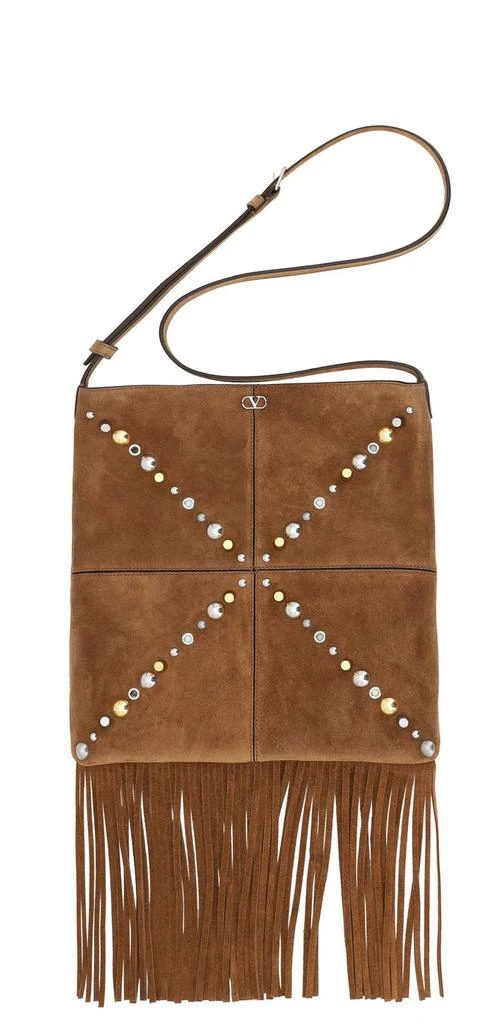 Valentino Valentino Nellcôte Embellished Fringed Edge Shoulder Bag 1