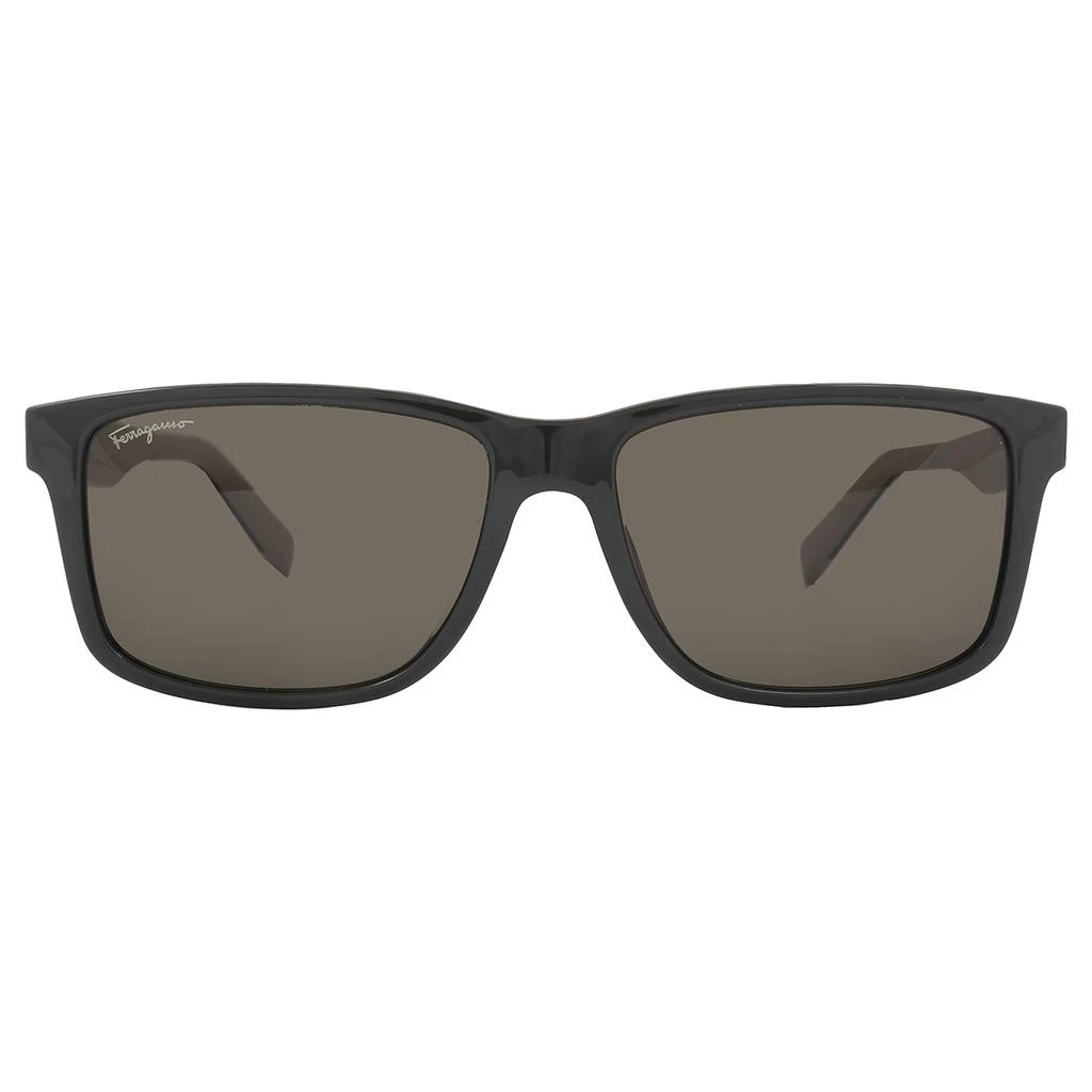 Salvatore Ferragamo Salvatore Ferragamo Dark Grey Rectangular Men's Sunglasses SF938S 338 57