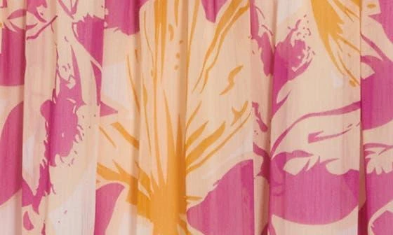Lush Floral Print Chiffon Midi Dress 4
