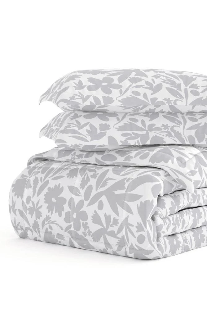 IENJOY HOME HOME SPUN Premium Down Alternative Abstract Garden Patterned Comforter Set 4