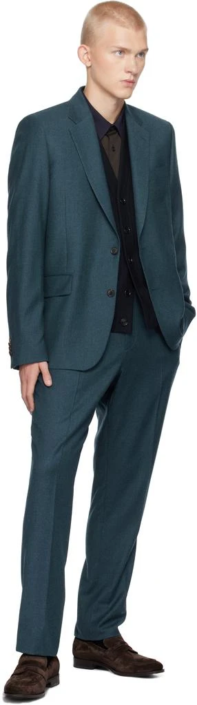 Paul Smith Blue Overdyed Wool-Cashmere Flannel Suit 5