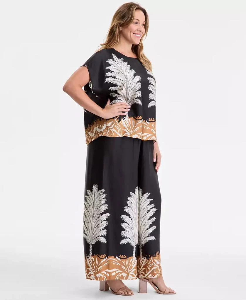 Vince Camuto Plus Size Printed Pull-On Wide-Leg Pants 2
