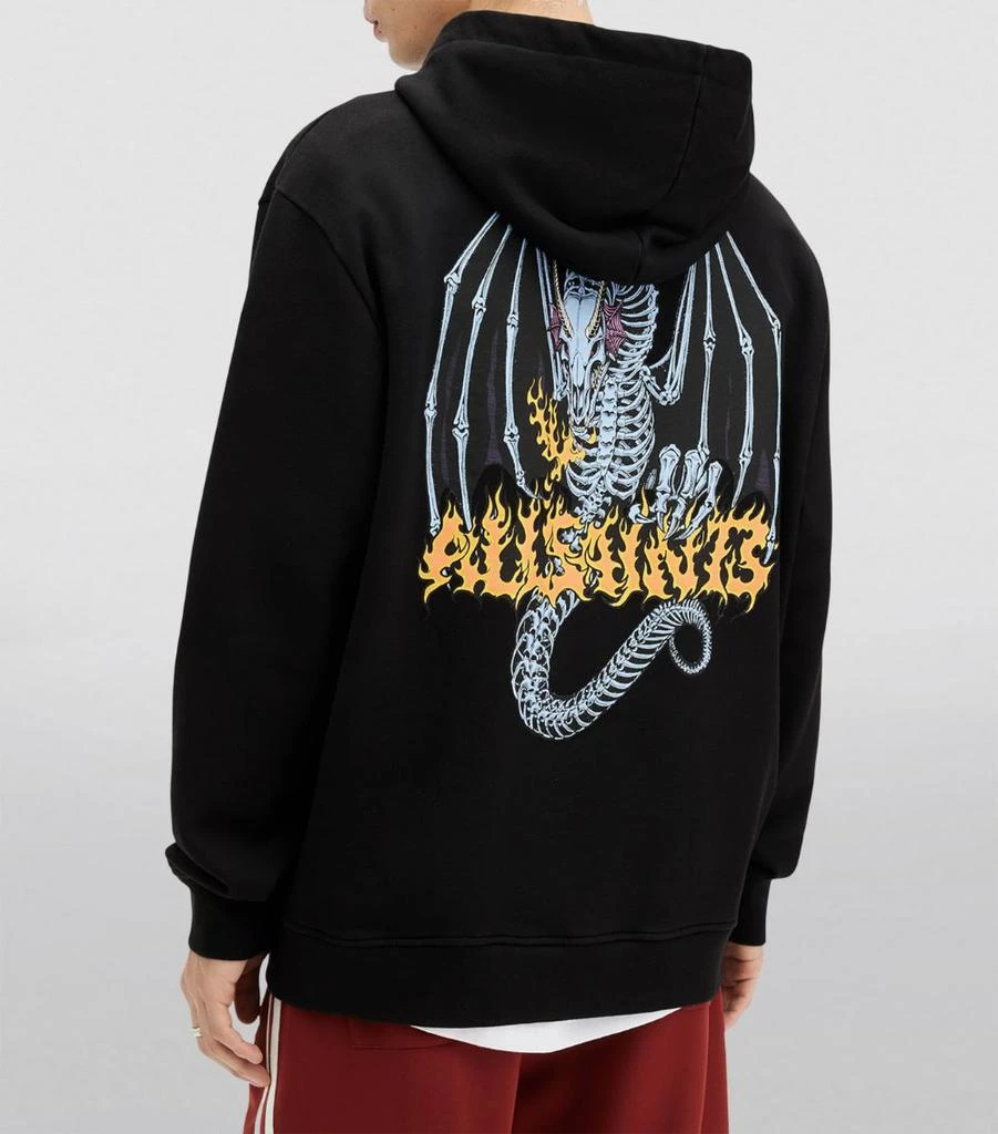 ALL SAINTS Cotton Dragon Skull Hoodie 4