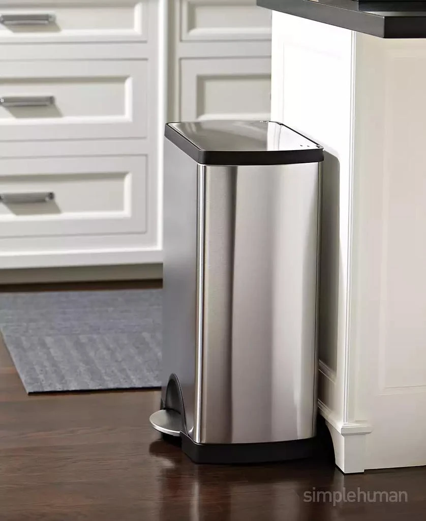 simplehuman 38-Liter Deluxe Rectangular Step Trash Can 2