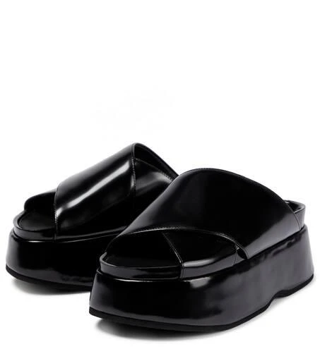 Junya Watanabe Crossover platform leather sandals 5