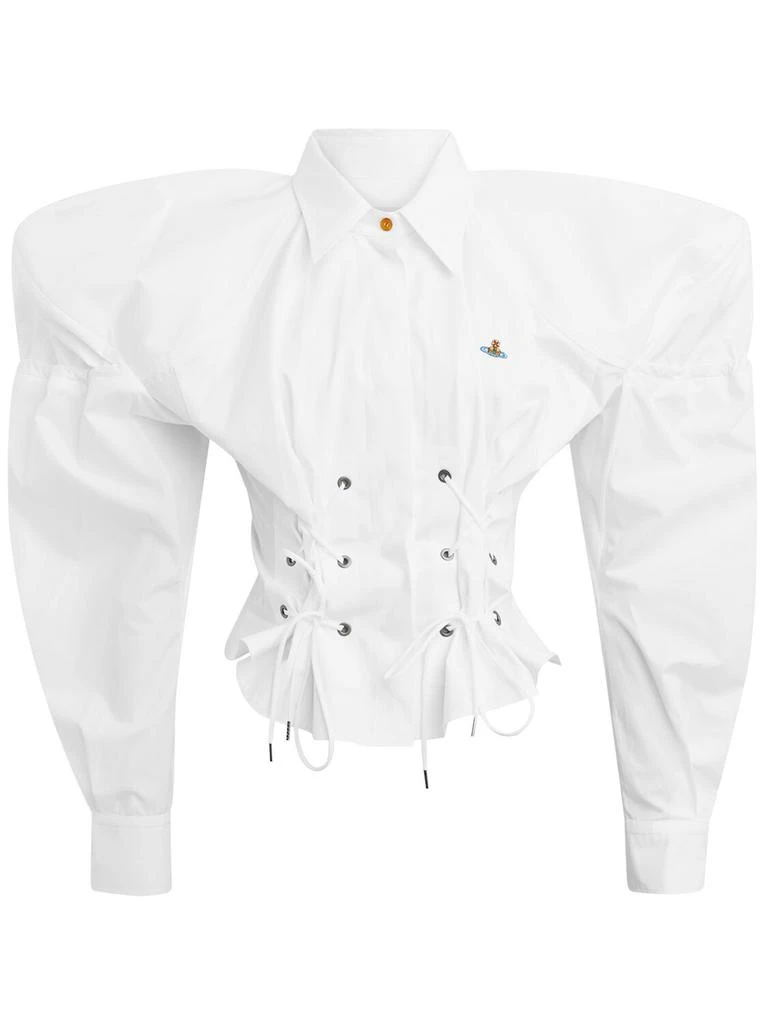 Vivienne Westwood Gexy Fitted Cotton Lace-up Shirt 5