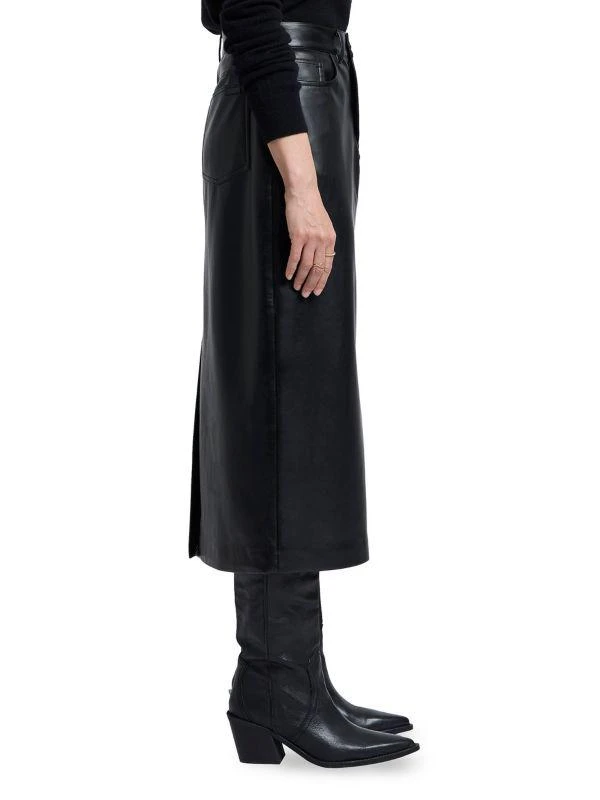 7 For All Mankind Faux Leather Maxi Skirt 3