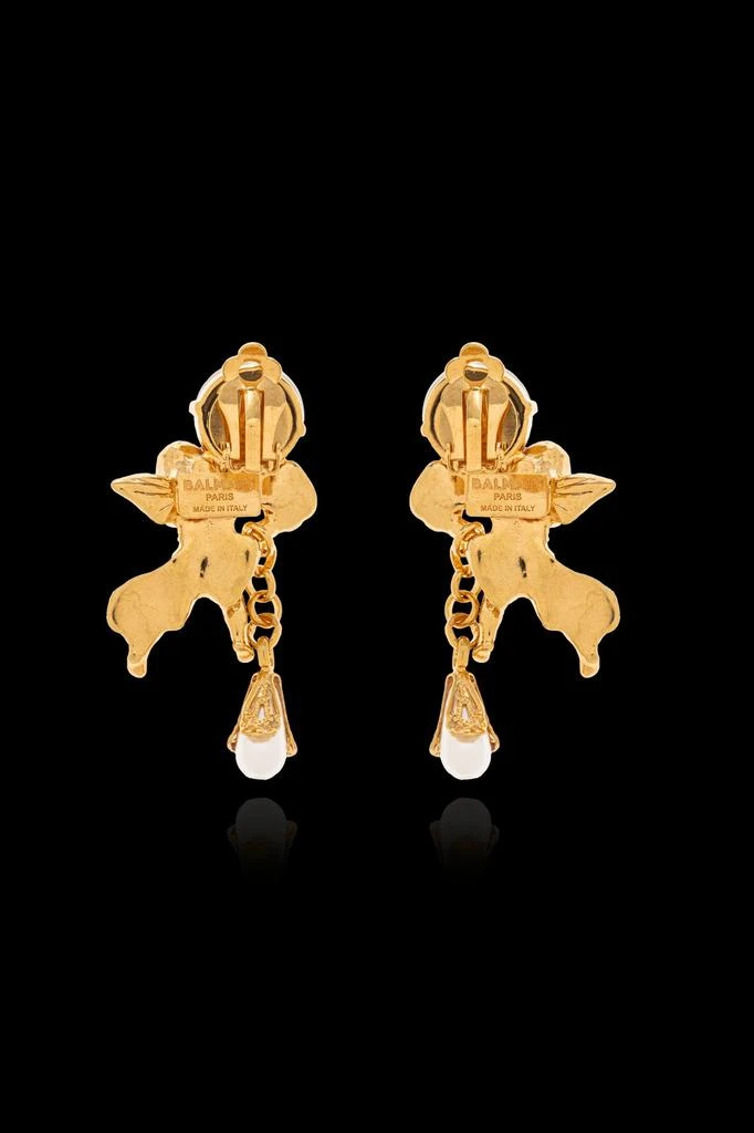 Balmain Balmain Embellished Clip On Earrings 2