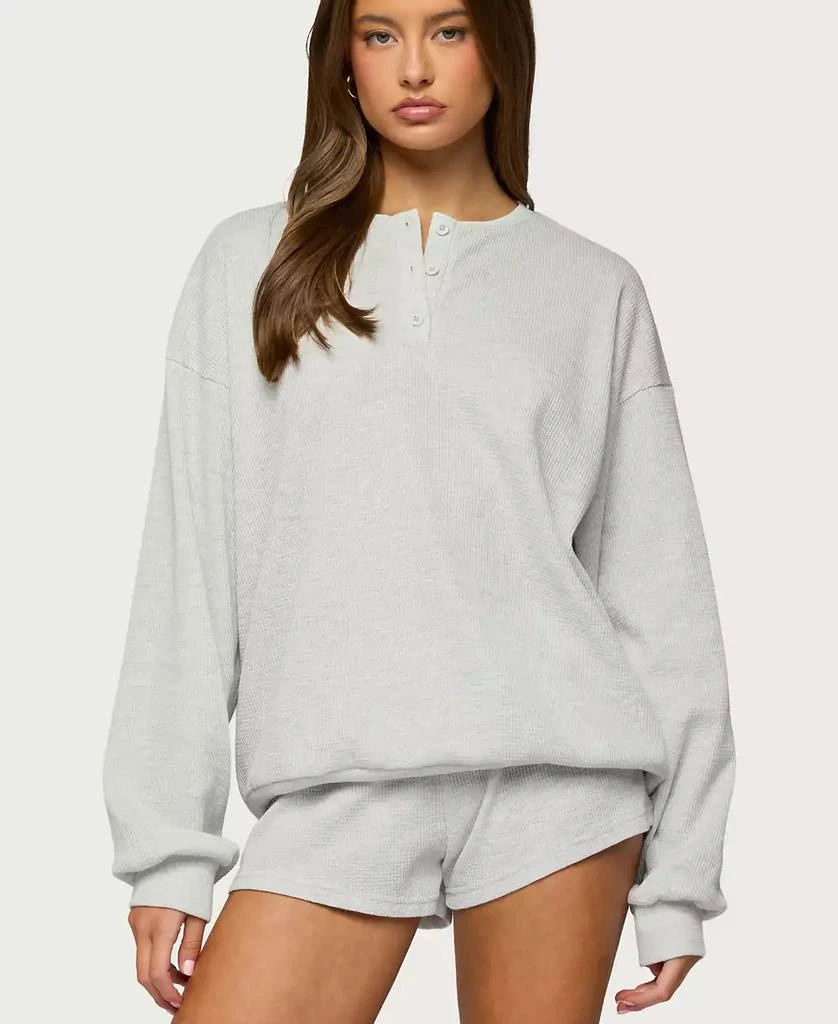 Edikted Women
s Baila Waffle Henley Top