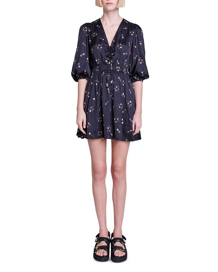 Maje Rosolite Floral Embroidered Mini Dress 6