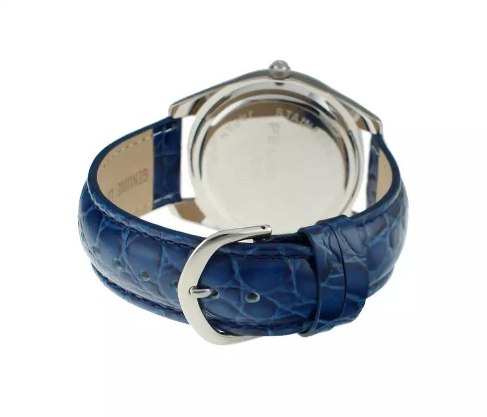 Peugeot Women's 40mm Blue Boyfriend Watch with Baguette Crystals