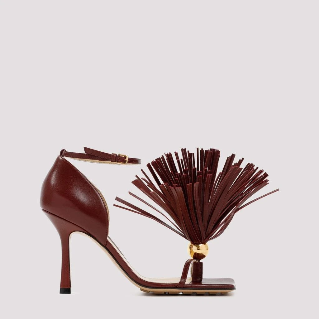Bottega Veneta Red Leather Stretch Strap Sandals 2
