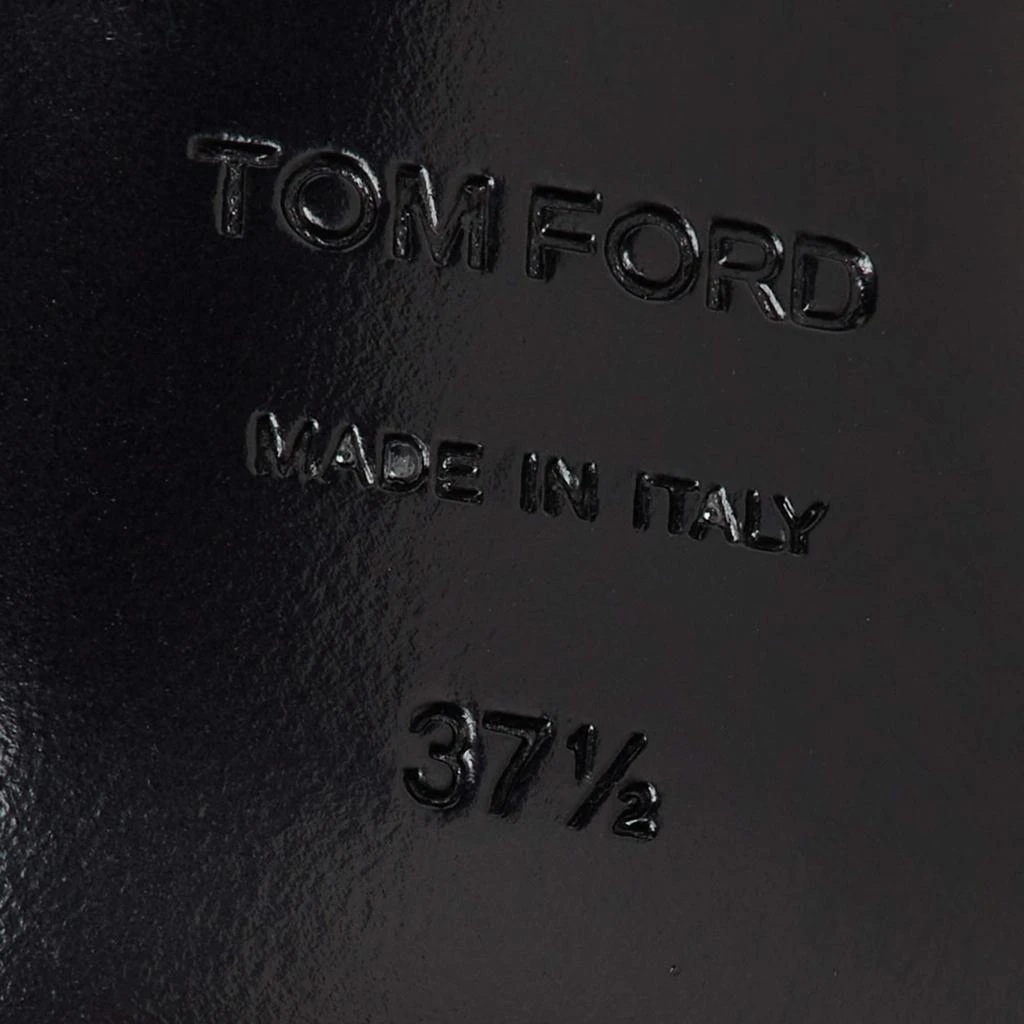 Tom Ford Tom Ford Silver Leather Embellished Bow Slingback Pumps Size 37.5 8